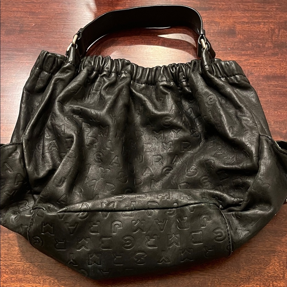 Marc Jacobs Black Embossed Shoulder Bag